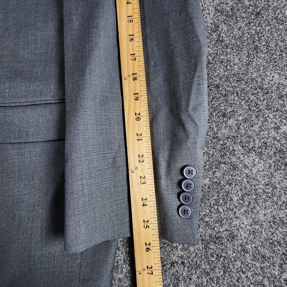 Michael Strahan 2 Piece Suit Men's 48S Gray Wool Blend Pants 38x31 Modern - Picture 11 of 16